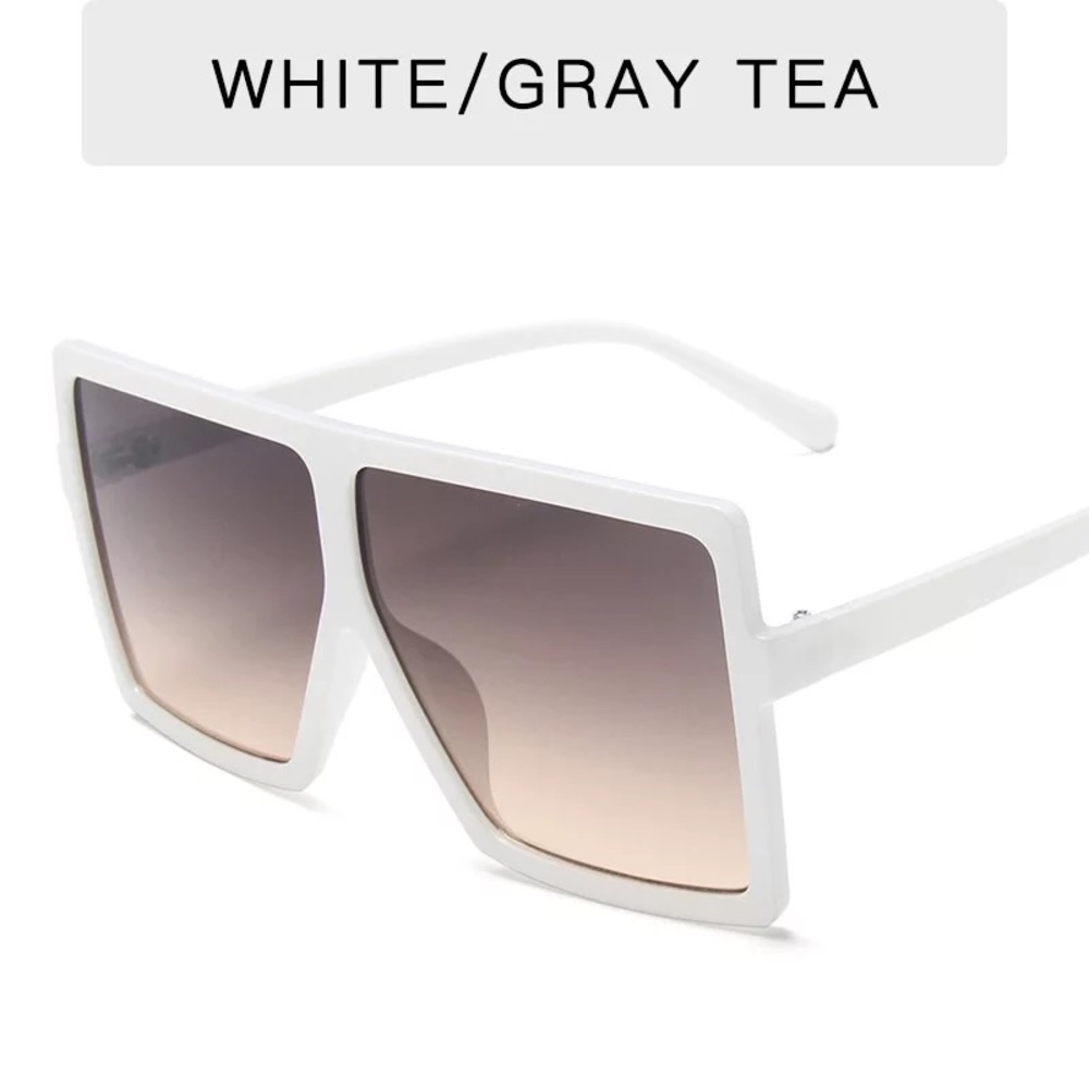 Trendy fashion square Big frame sunglasses